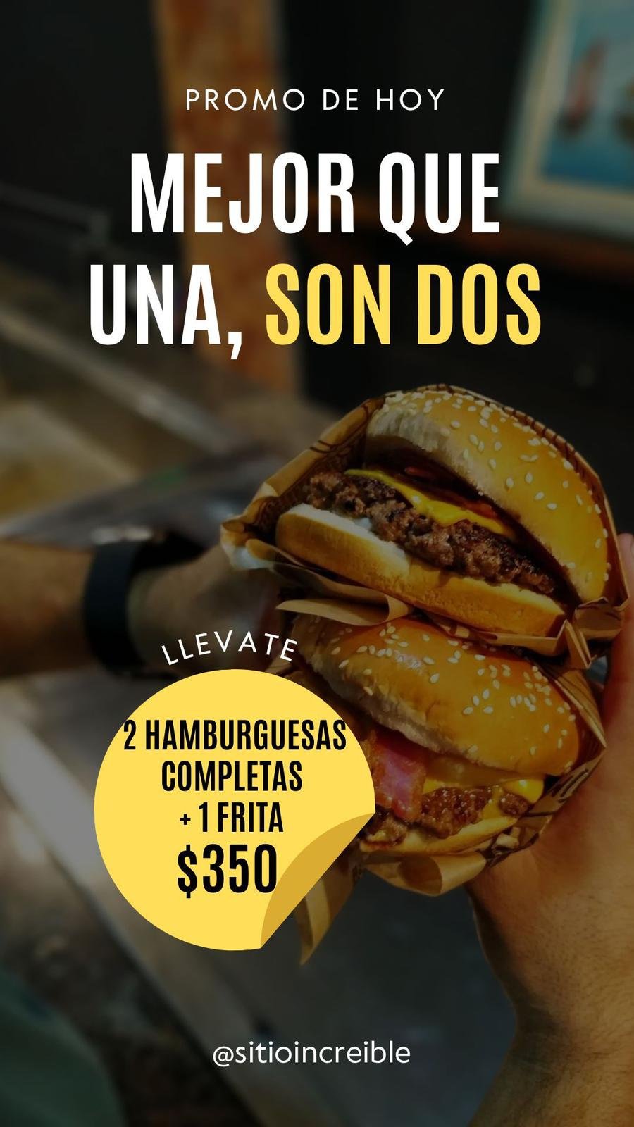 Combo Completas ( 2 hamburguesas completas y 1 fritas)